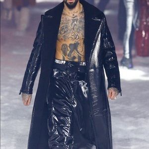 Philipp Plein Sheep Lined Patent Coat